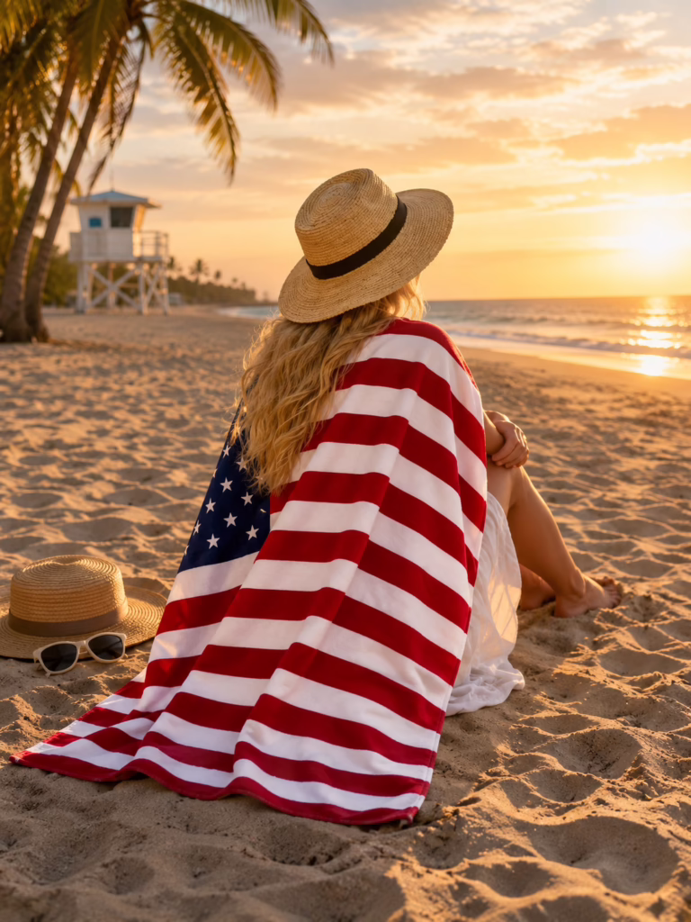 2 pk Amer Flag Towels