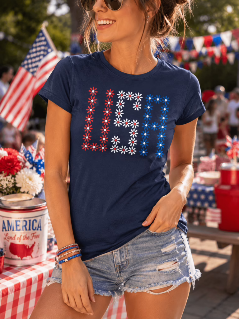 🇺🇸🌼 Cute Fourth of July Tee!
