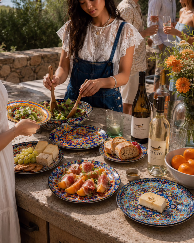 Colorful Boho Plate Set