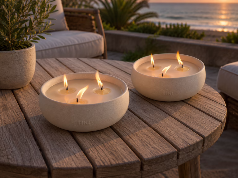 Tiki Citronella Candles