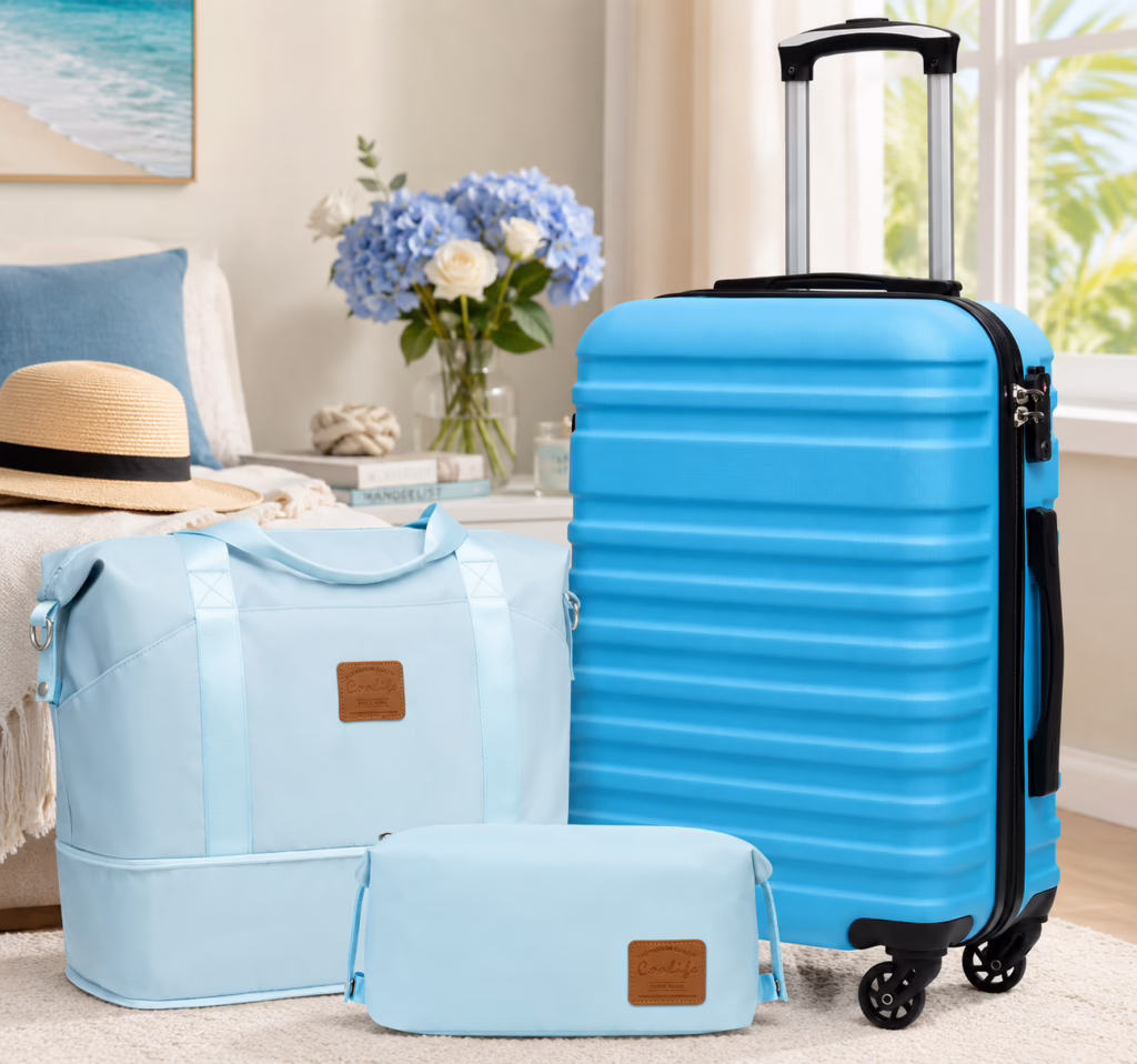 Coolife 3 pc Luggage