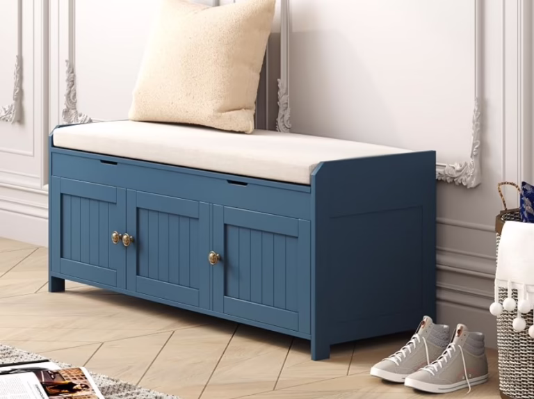 Farmhouse Shoe Storage Bench