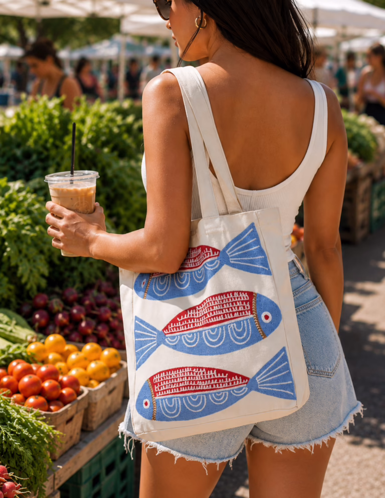 Embroidered Tote
