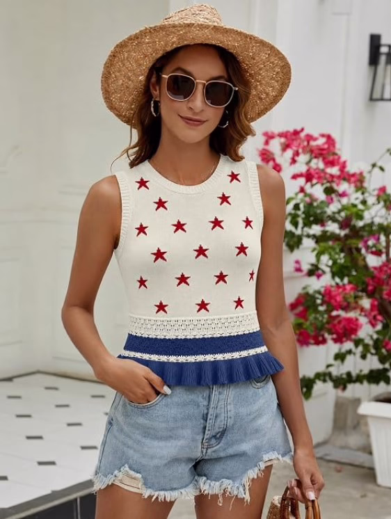 Patriotic Knit Tank Top
