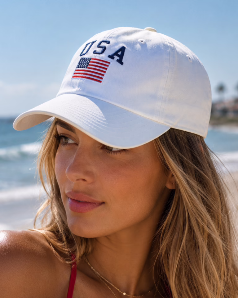 Cotton USA Flag Hat