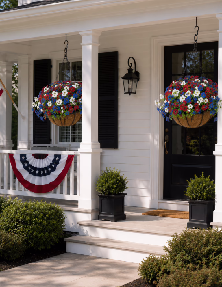 Patriotic Flowers+Baskets
