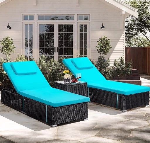 Set of 2 Pool Lounge Chairs