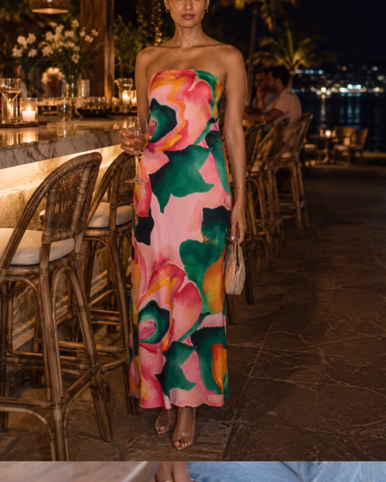 Floral Satin Dress