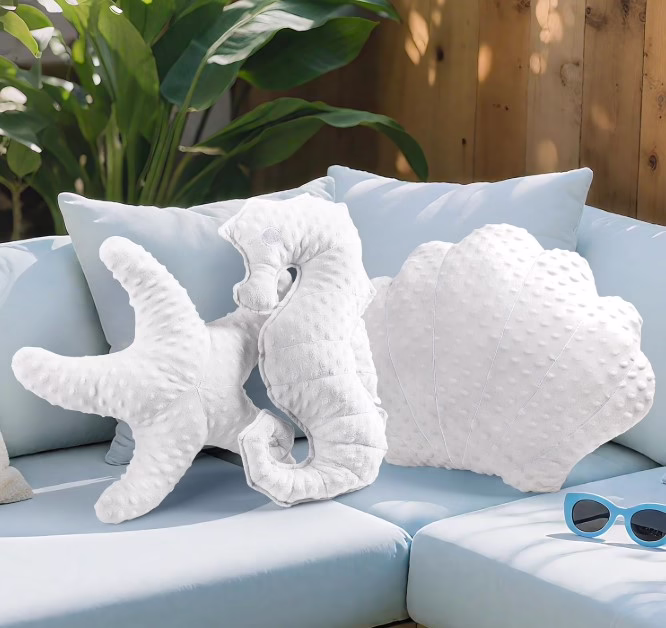 Set of 3 Coastal Throw Pillows