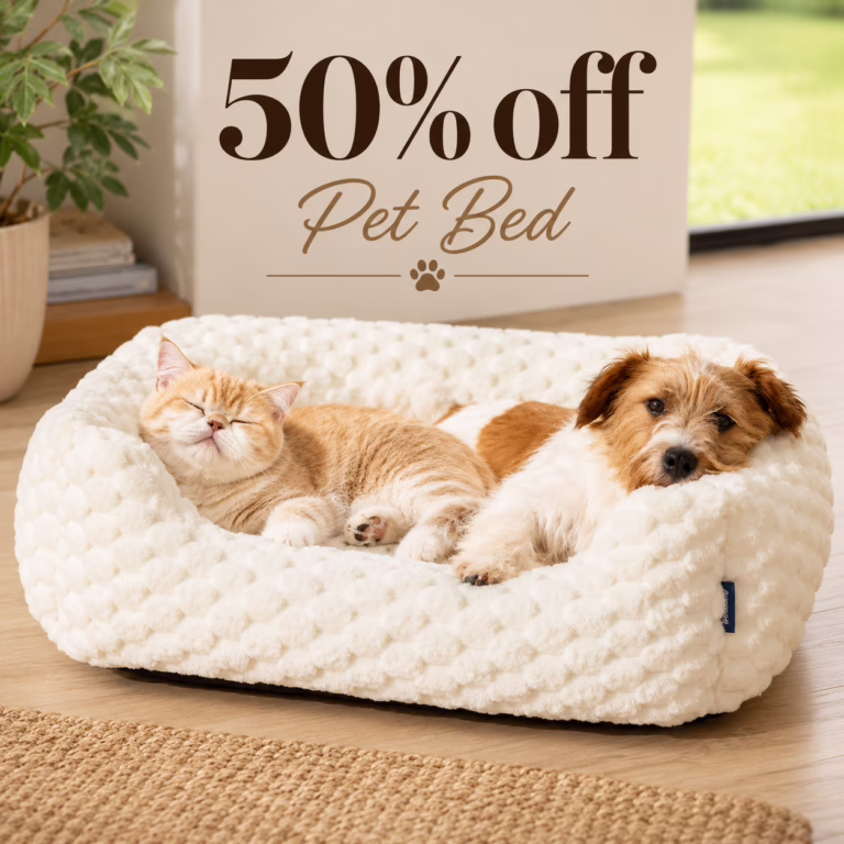 fluffy bubble fleece pet bed