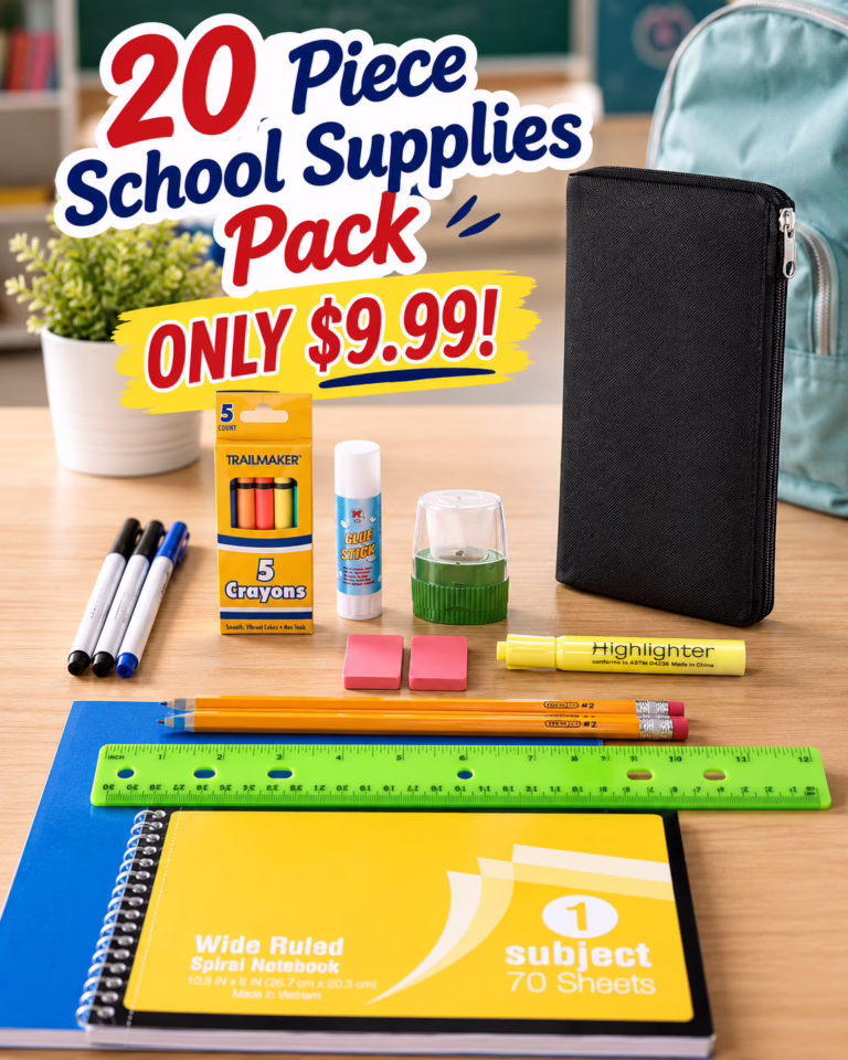 20-piece school supply bundle