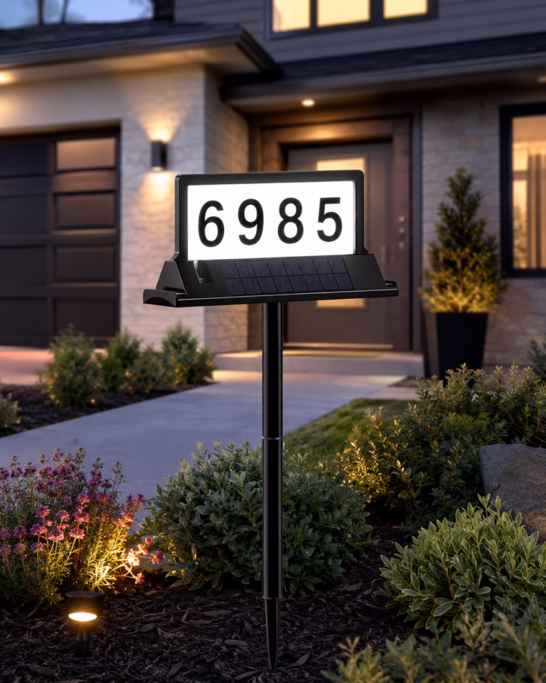 solar address sign