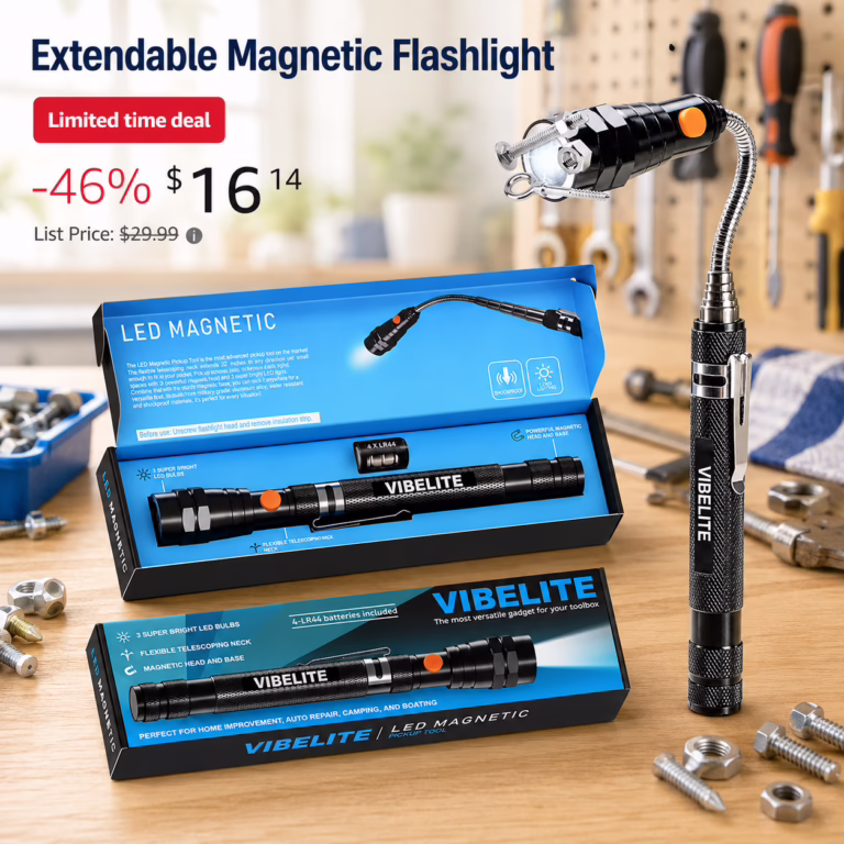 extendable magnetic flashlight