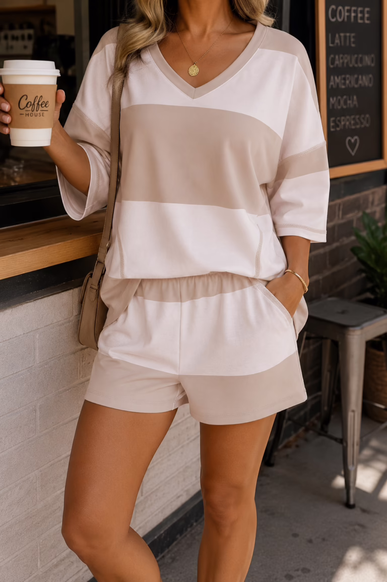 Oversized Striped Outfit