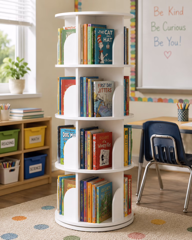 Spinning bookshelf