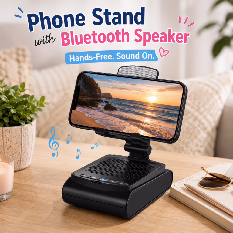 phone stand and Bluetooth speaker in one