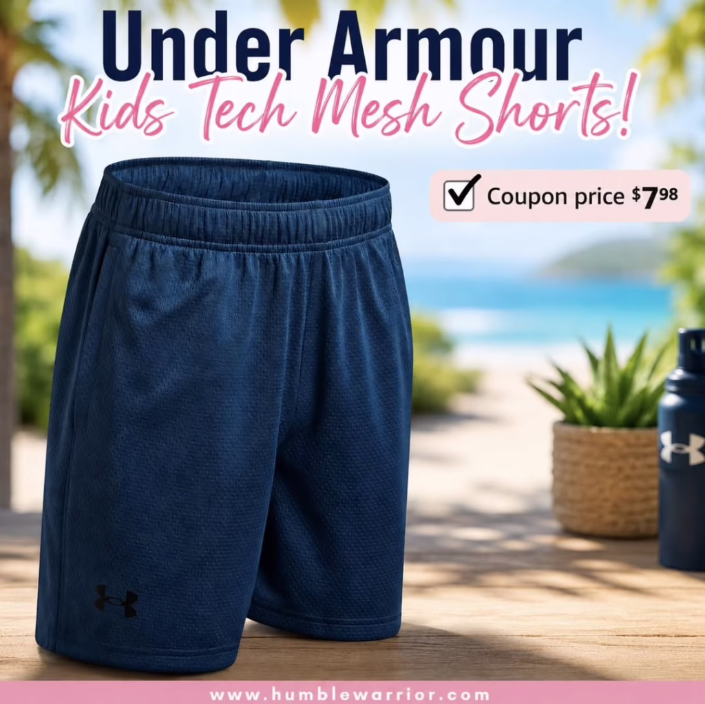UA tech shorts for kids!