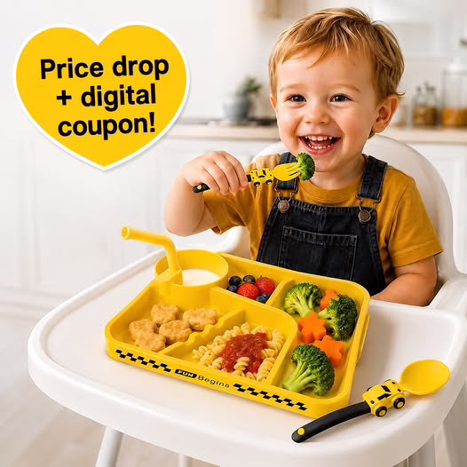 Construction Plate and Utensil Set