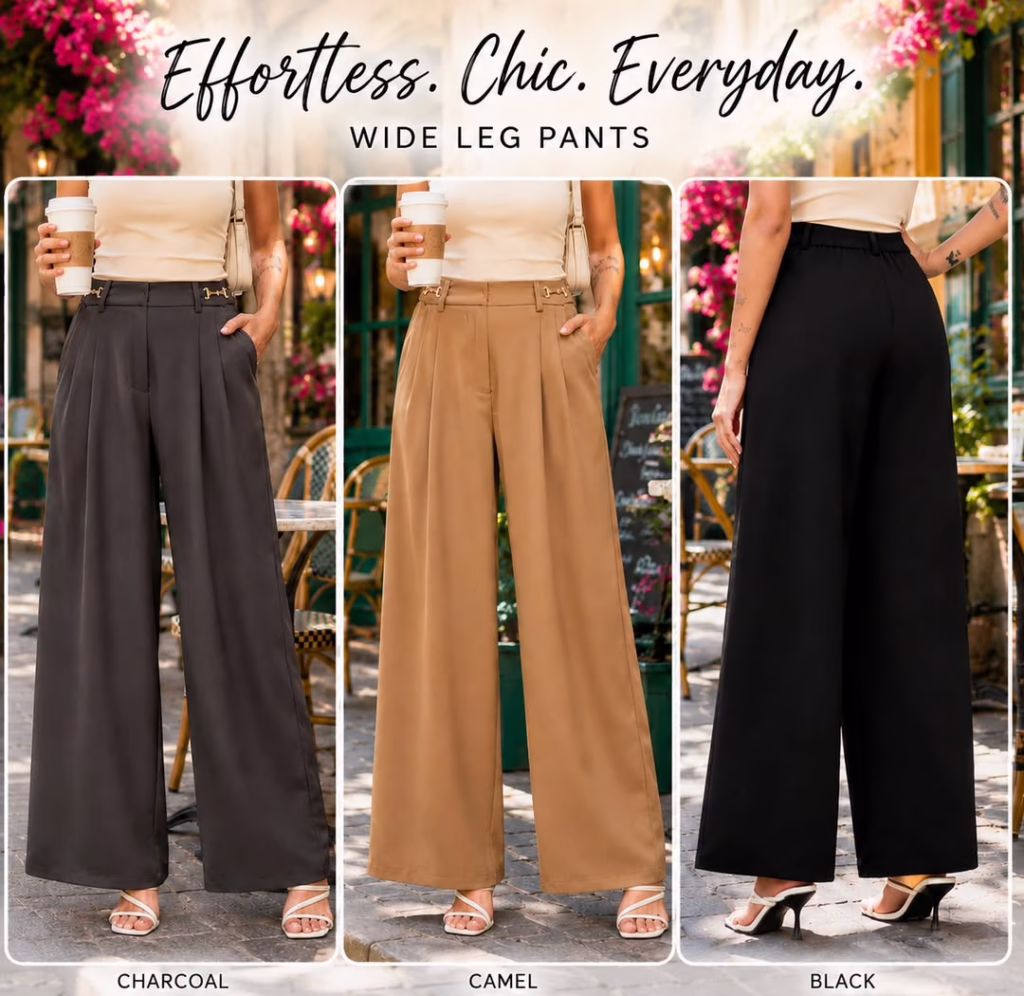 Wide Leg Dress Pants