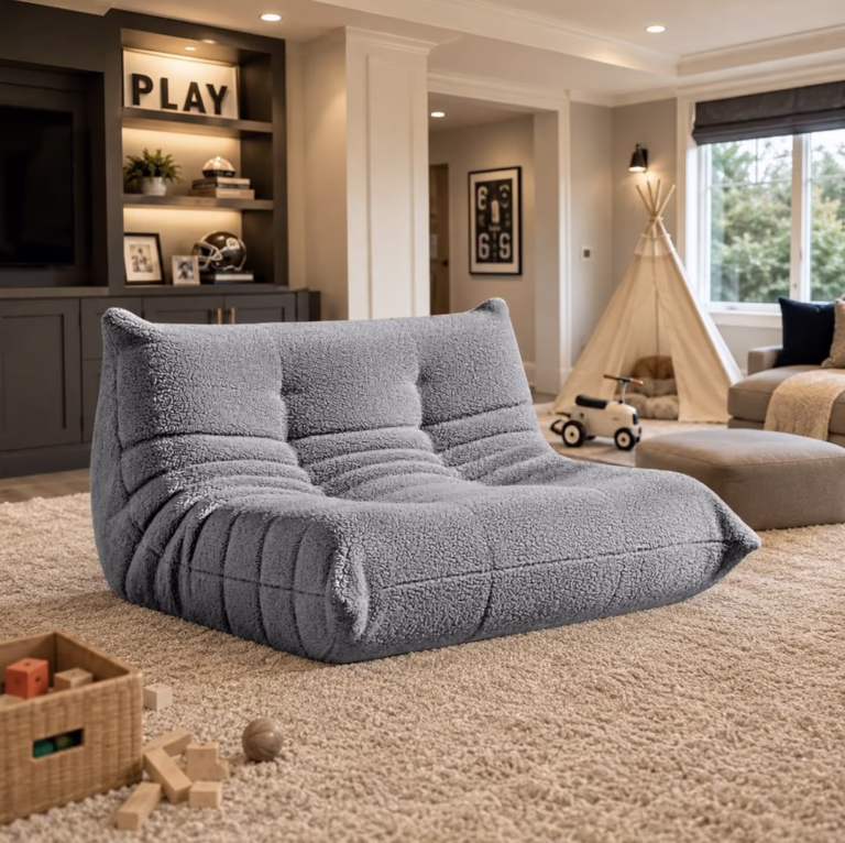 Oversized Teddy Fleece Bean Bag Sofa