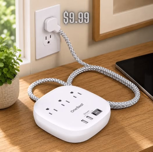 One Beat Flat Plug Power Strip