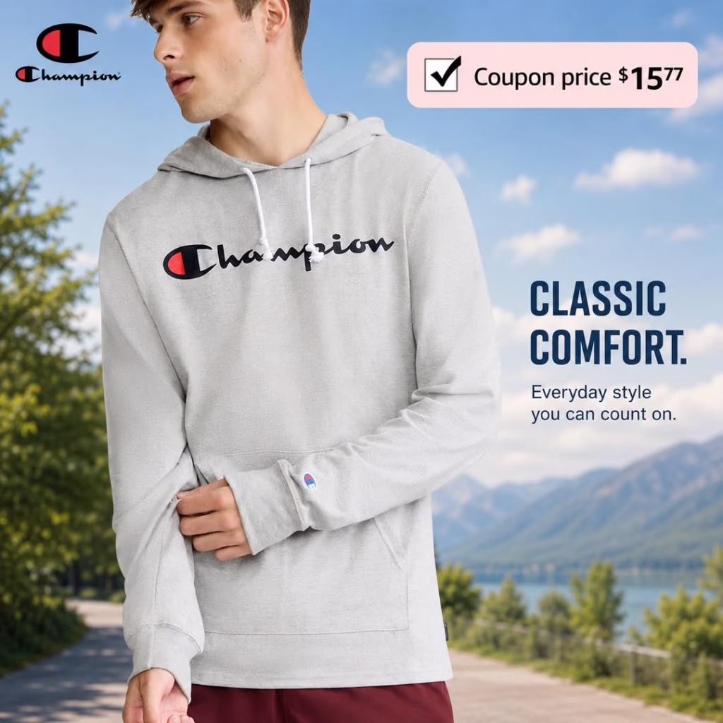 Champion Men’s Long Sleeve T-shirt Hoodie