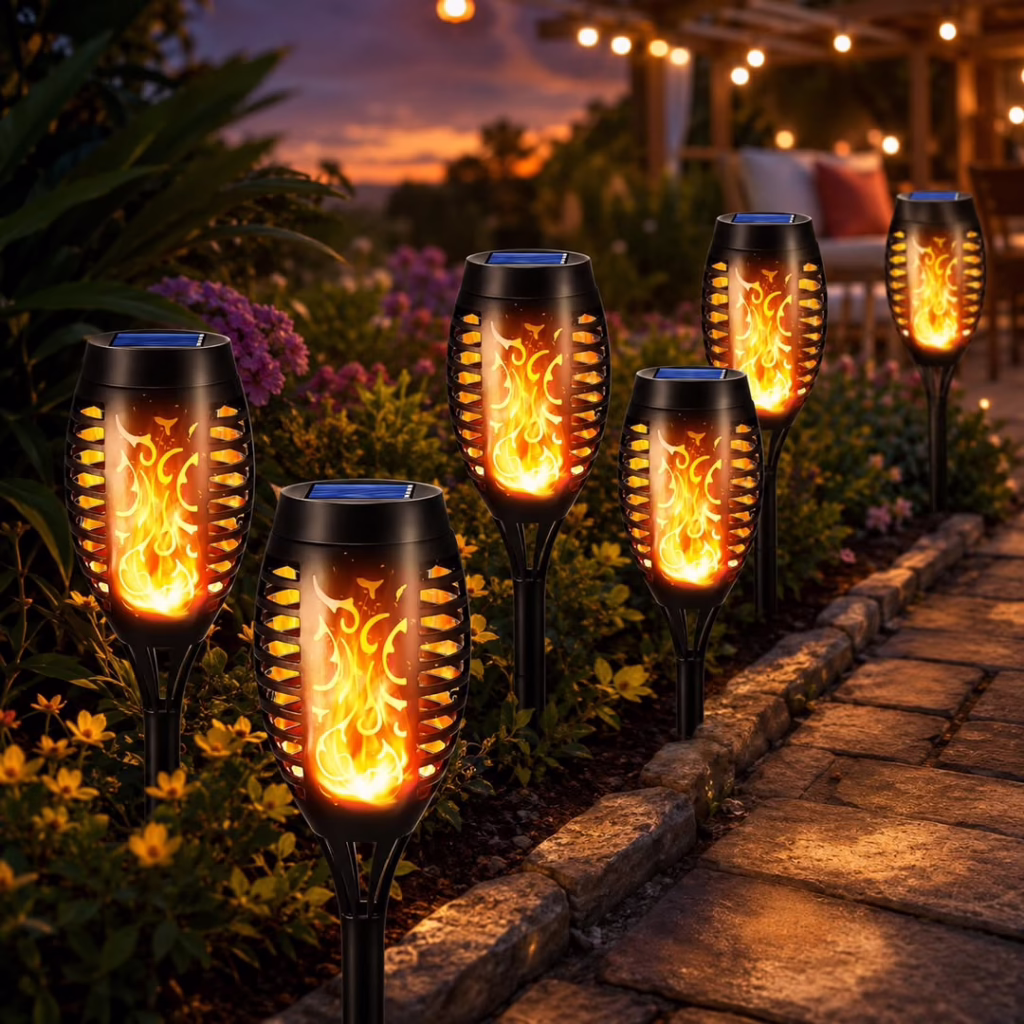 Solar Torch Flame Lights