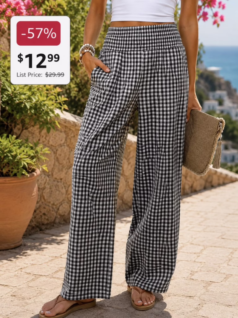 Anrabess Gingham Pants