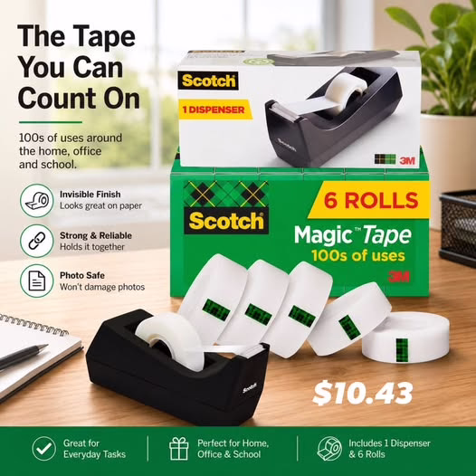 Scotch Magic Tape with Scotch Desktop Dispenser