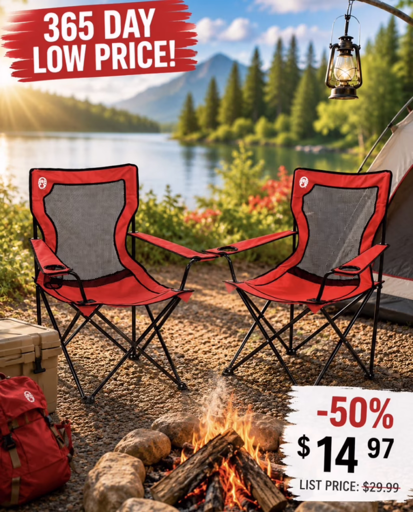 Coleman Broadband Mesh Quad Camping Chair
