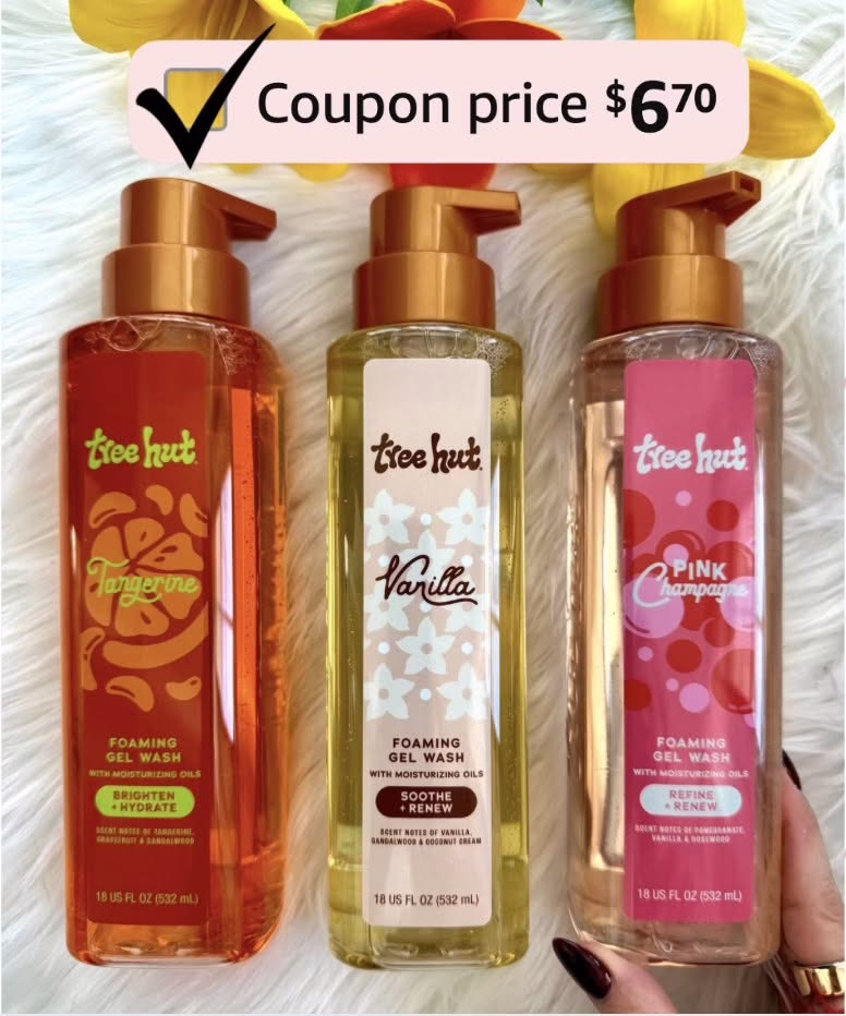 Tree Hut Foaming Gel Body Washes