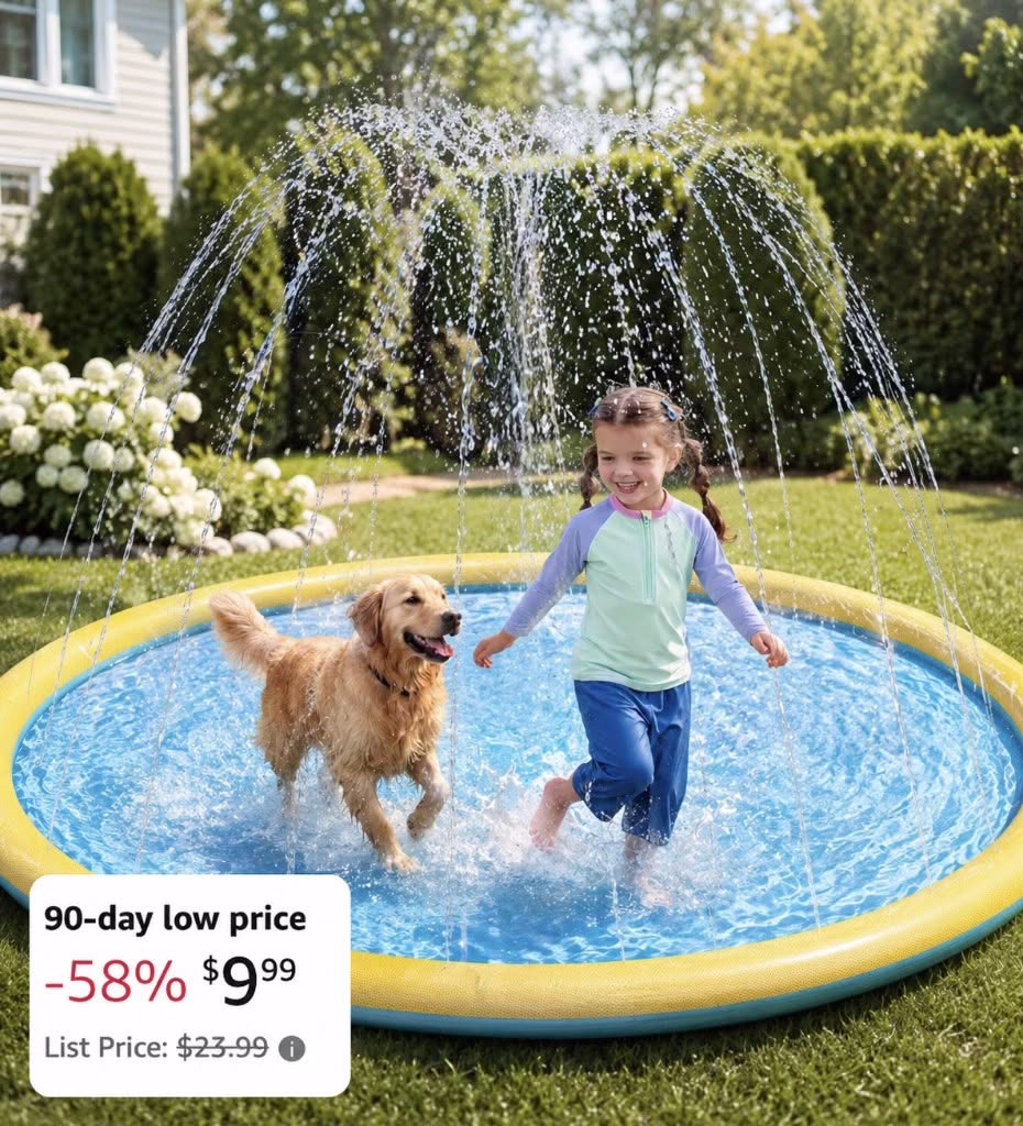 SLOOSH 60″ non-slip splash pad sprinkler