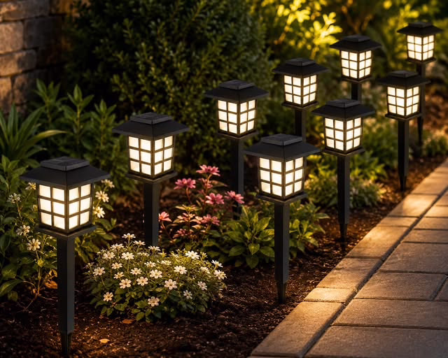 12-Pack of Solar Outdoor Lights