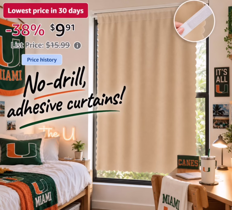 Self Adhesive Curtains – No Drilling