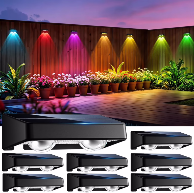 solar fence lights