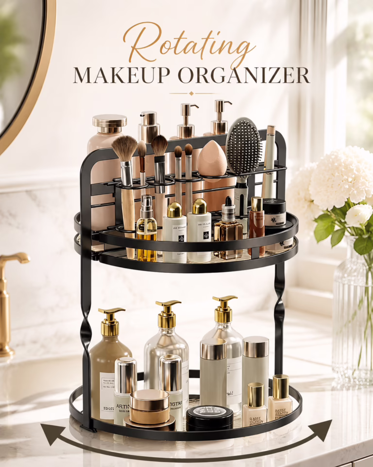 rotating organizer for makeup