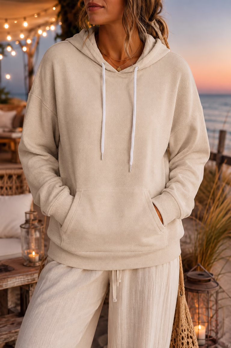 Waffle Knit Hoodie