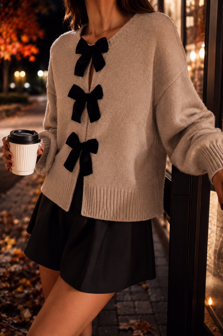 Bow Cardigan