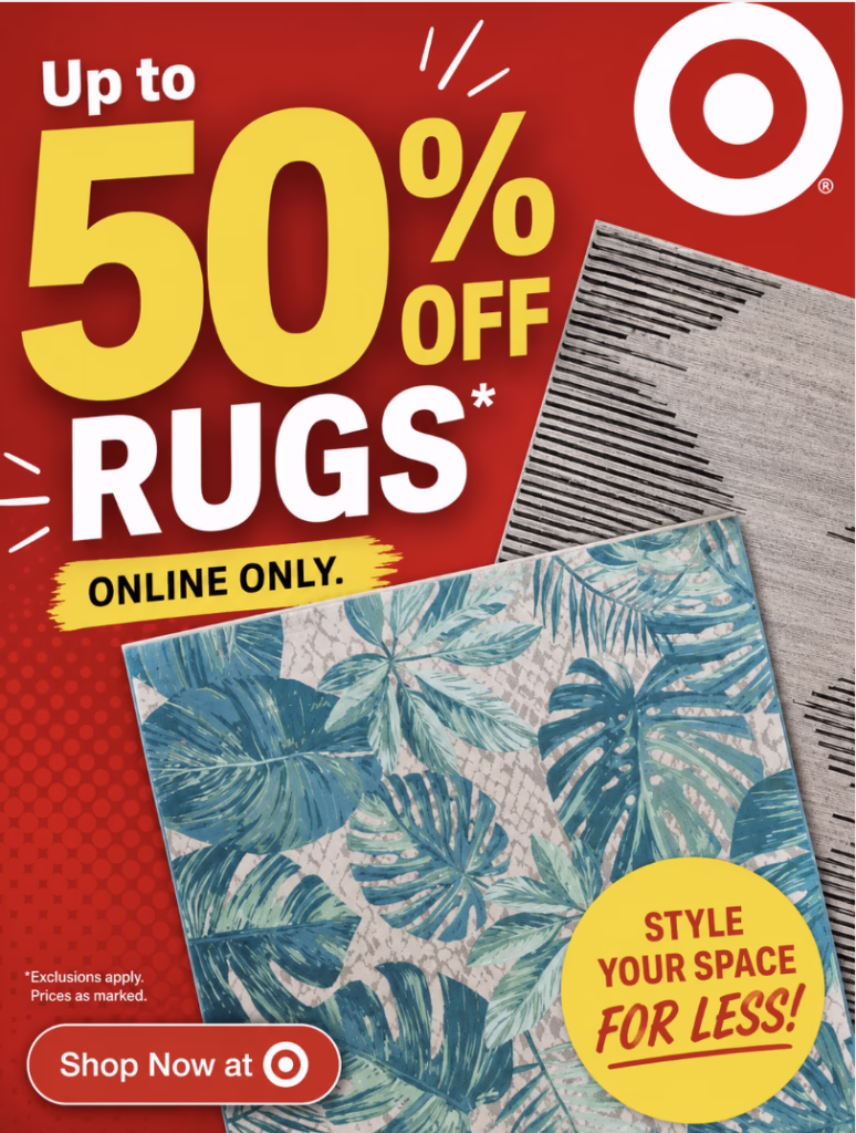 50% off Rugs