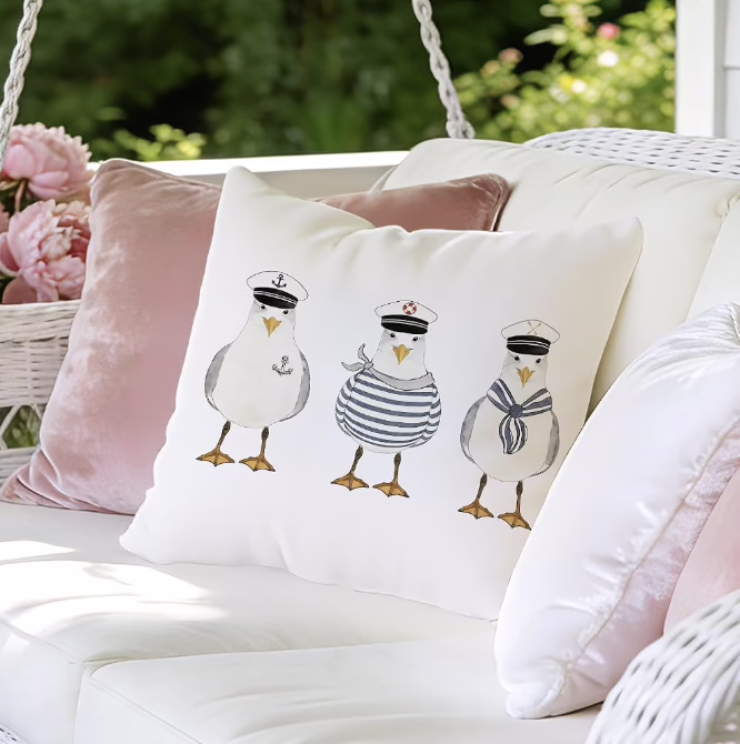 Seagull Pillow Cover