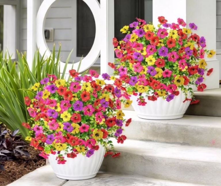 Set of 2 Flower Topiary Balls