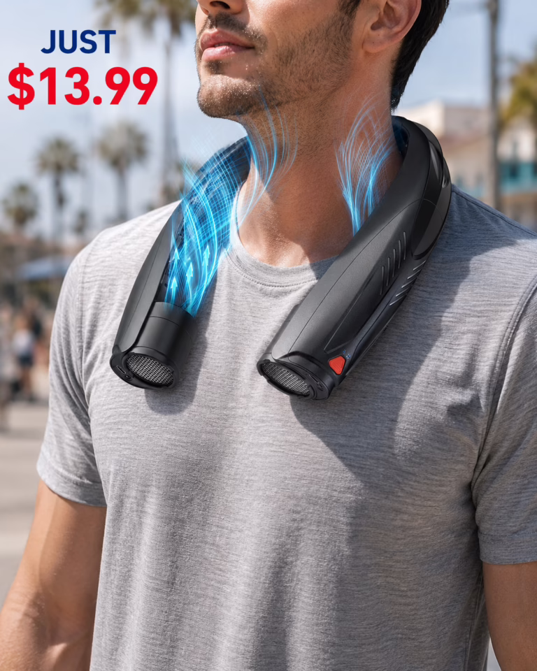 Neck Fan with LED light