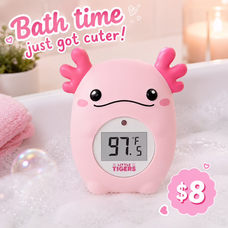 Pink Axolotl Bath Thermometer