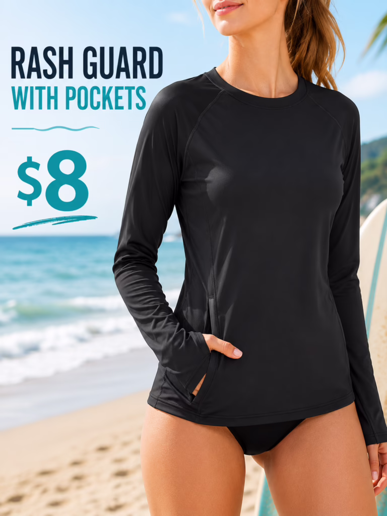 Rash Guard with Pockets!