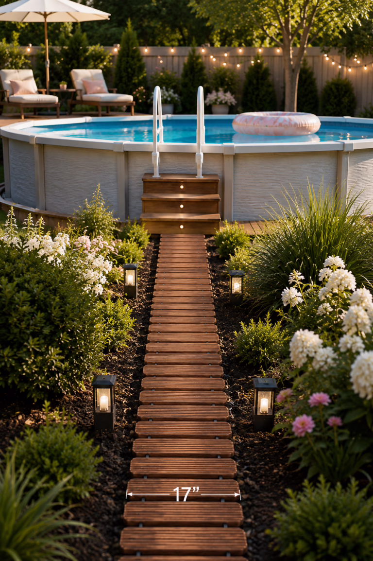 roll-out wooden garden pathway